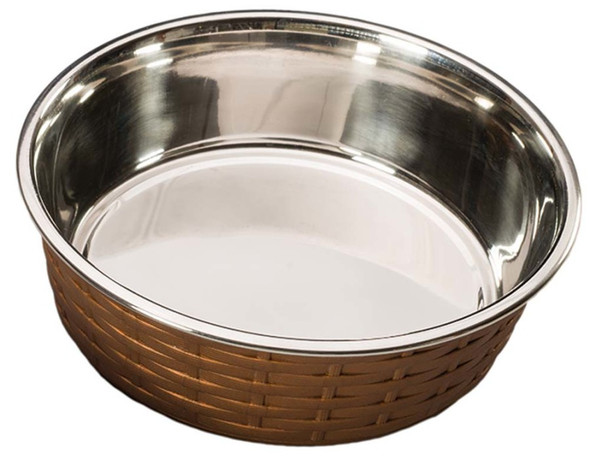 Spot Soho Basket Weave Dog Bowl - Copper - 15 oz