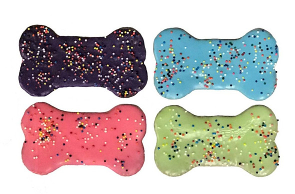 Pawsitively Gourmet Colorful Confetti Bone Dog Cookie - Sweet Potato - 20 ct