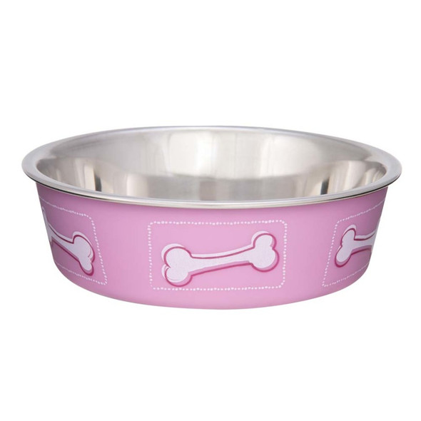 Loving Pets Coastal Dog Bowl - Pink - MD