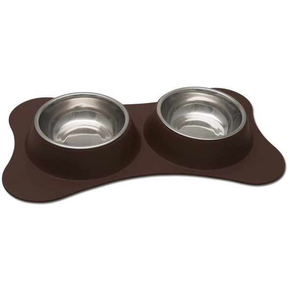 Loving Pets Flex Diner Dog Bowl - Chocolate - SM