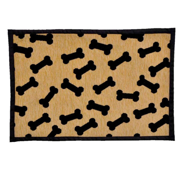 Loving Pets Fashion Dog Mat Dancing Bone - Tan