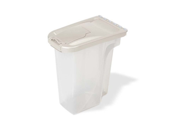 Van Ness Plastics Pet Food Container/Dispenser - White|Clear - 4 lb