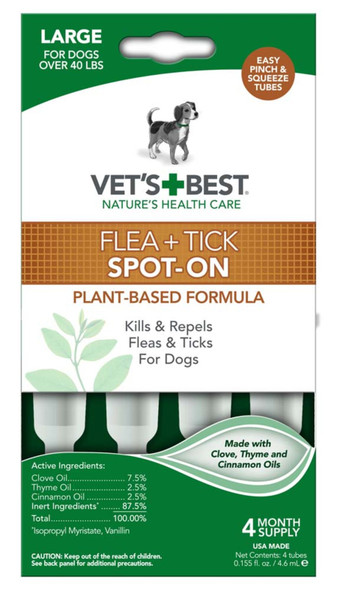 Vet's Best Flea and Tick Spot-On - 4.6 ml