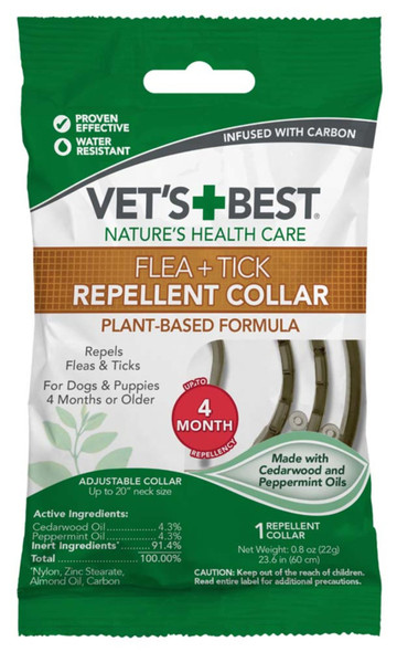 Vet's Best Flea and Tick Repellent Dog Collar - 20 in