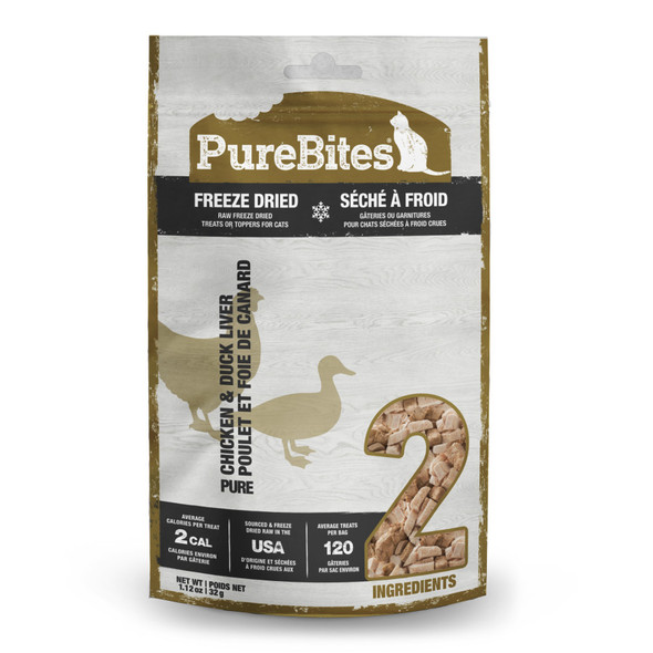 PureBites Freeze-Dried Cat Treats - Chicken Breast & Duck Liver - 1.05 oz