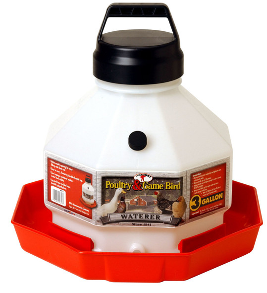 Little Giant Plastic Poultry Waterer - White