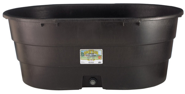 Little Giant Poly Oval Stock Tank - Black - 100 gal