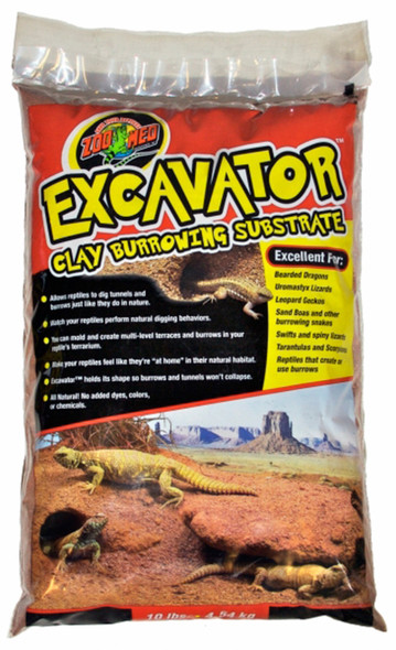 Zoo Med Excavator Clay Burrowing Substrate - Brown - 10 lb