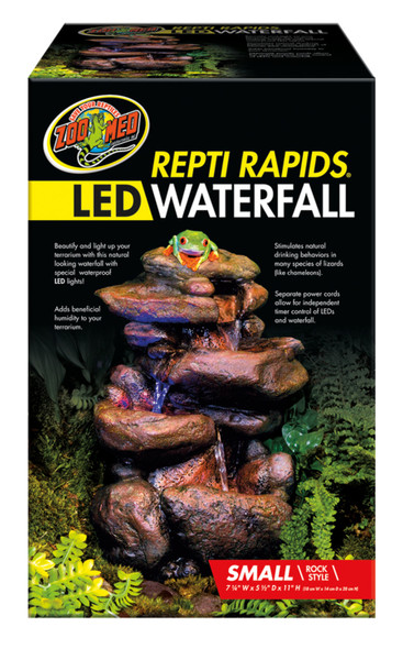 Zoo Med Repti Rapids LED Rock Waterfall - Brown - SM