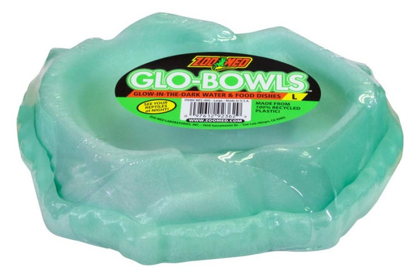 Zoo Med Glo-Bowl Glow in the Dark Combo Bowl - Green - LG