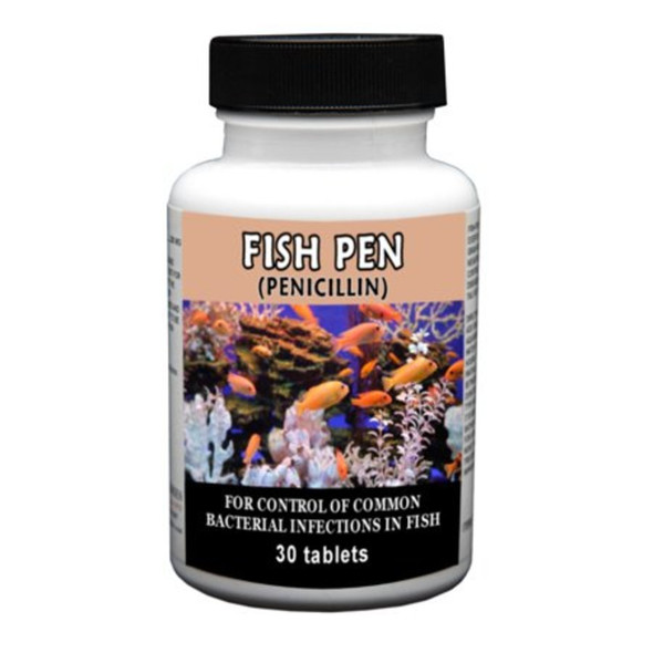 Thompson Labs Fish-Pen (Penicillin) Antibacterial Fish Medication Tablets - 250 mg