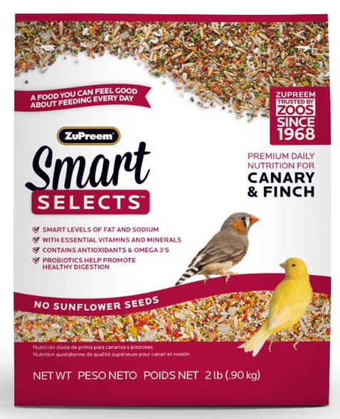 ZuPreem Smart Selects Bird Food for Canaries and Finches - 2 lb