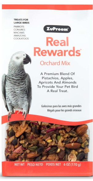 ZuPreem Real Rewards Orchard Mix Treats for Large Birds - 6 oz