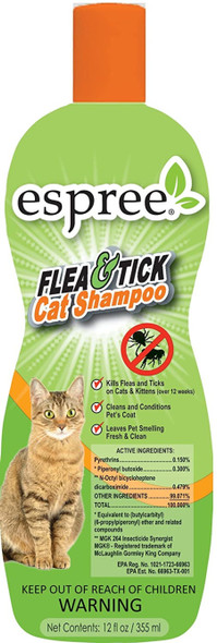 Espree Flea & Tick Cat Shampoo 12oz - 12 oz