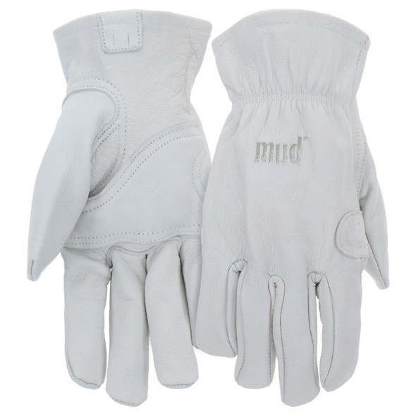 Mud Women's Goatskin Leather Driver Gloves w/Padded Palm Patch - LG