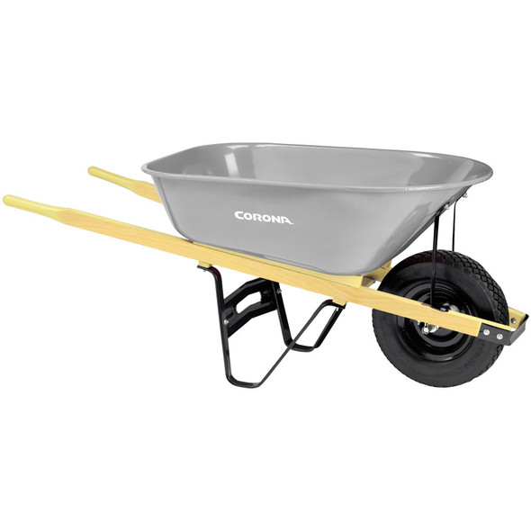 Corona Steel Wheelbarrow w/Flat-Free Knobby Tire - 6Cf