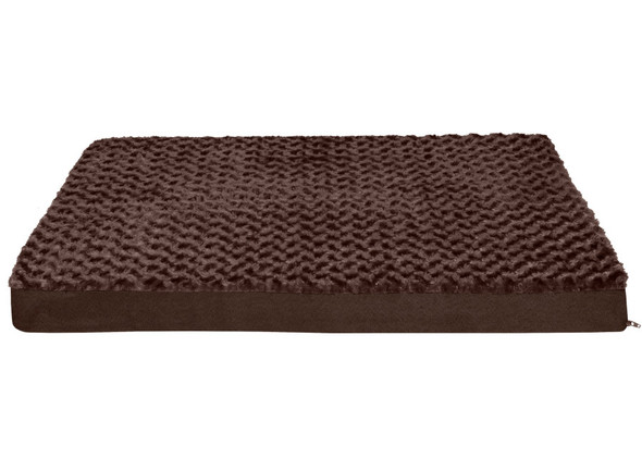 Fur Haven Pet Products Ultra Plush Deluxe Orthopedic Pet Cushion - Chocolate - LG