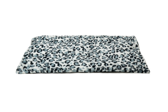 Fur Haven Pet Products Thermanap Faux Fur Warming Pet Mat - Snow Leopard - SM