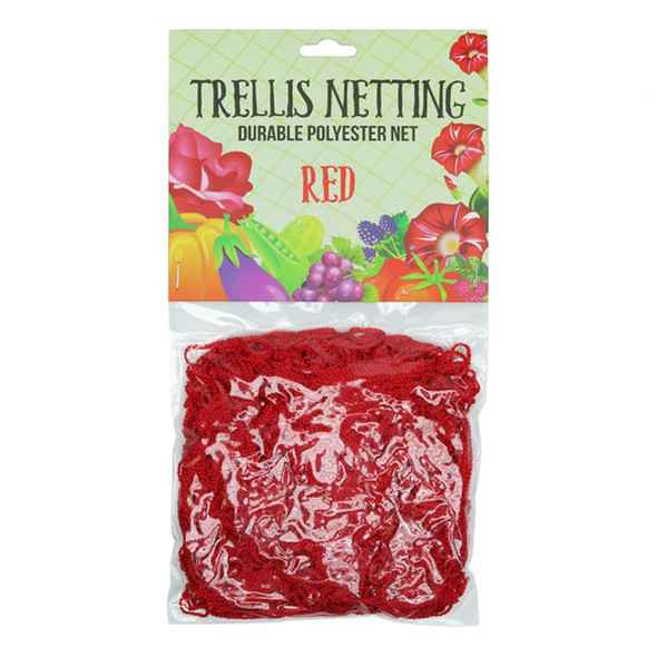 5'x15' Trellis Netting Red 6 Squares