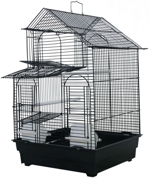 AE Cage Company House Top Bird Cage Assorted Colors 16x14x23 1 count