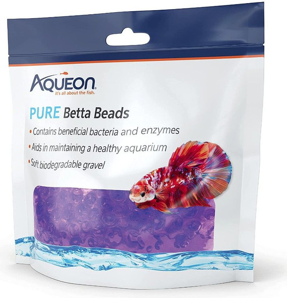 Aqueon Pure Betta Beads Purple 1 count