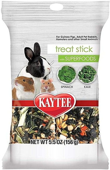 Kaytee Superfoods Small Animal Treat Stick - Spinach & Kale 5.5 oz