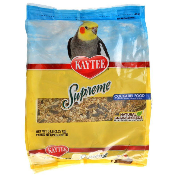 Kaytee Supreme Natural Blend Bird Food - Cockatiel 5 lbs