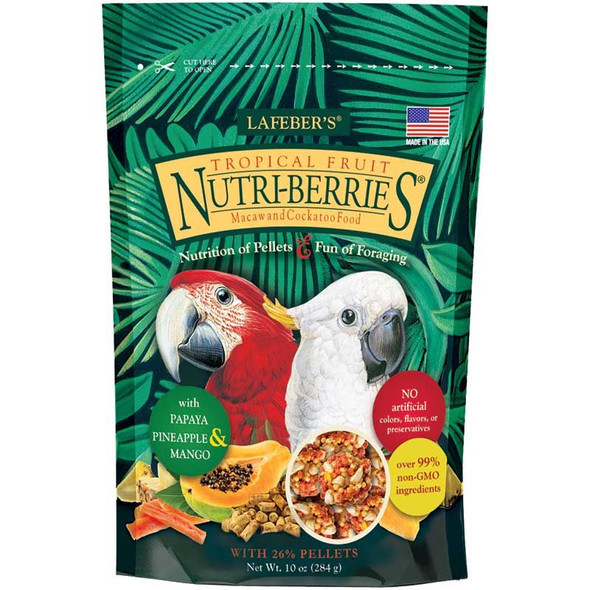 Lafeber Tropical Fruit Nutri-Berries Macaw & Cockatoo Food 10 oz