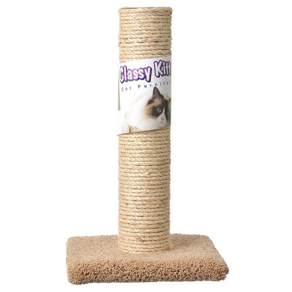 Classy Kitty Cat Sisal Scratching Post 20 High (Assorted Colors)