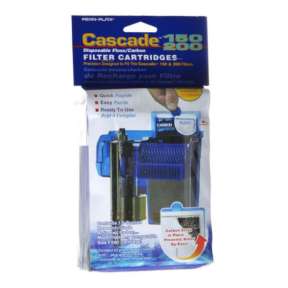 Cascade 150/200 Disposable Floss & Carbon Power Filter Cartridges 3 Pack