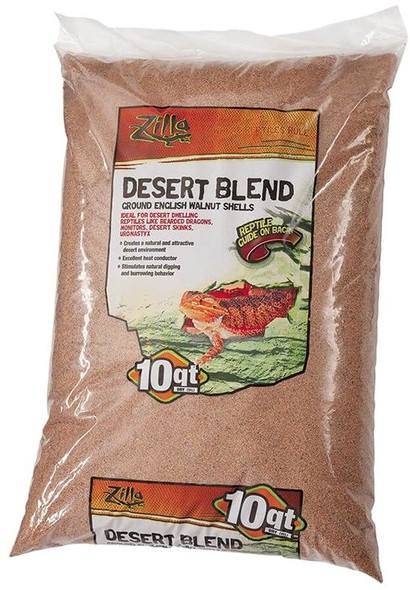 Zilla Desert Blend Ground English Walnut Shells Reptile Bedding 10 Quarts