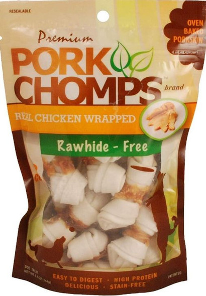 Pork Chomps Real Chicken Wrapped Knotz - Mini 12 count