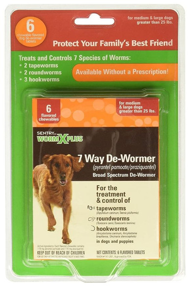 Sentry Worm X Plus - Large Dogs 6 Count