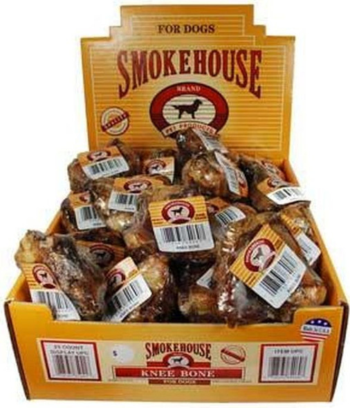 Smokehouse Treats Knee Bone 25 Pack with Display Box