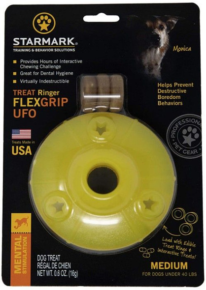 Starmark Flexgrip Ringer UFO Treat Toy Medium 1 count