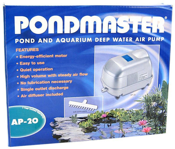 Pondmaster Pond & Aquarium Deep Water Air Pump AP 20 (2,500 Gallons - 1,700 Cubic Inches per Minute)