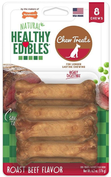 Nylabone Healthy Edibles Wholesome Dog Chews - Roast Beef Flavor - 9263