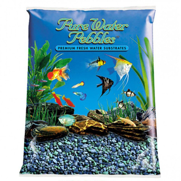 Pure Water Pebbles Aquarium Gravel - Blue Lagoon 25 lbs (3.1-6.3 mm Grain)