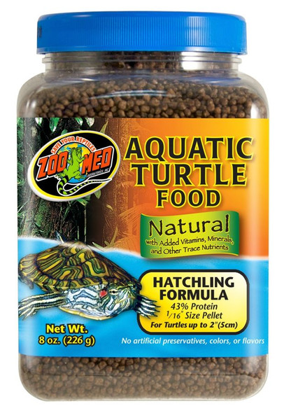 Zoo Med Natural Aquatic Turtle Food - Hatchling Formula (Pellets) 8 oz