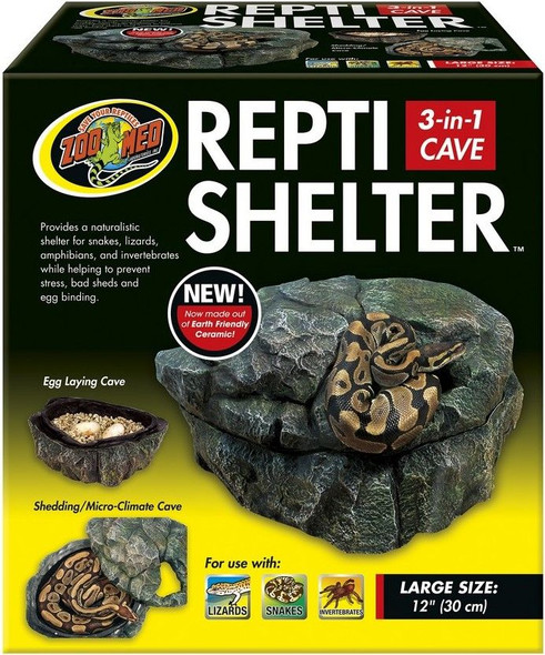 Zoo Med Repti Shelter 3 in 1 Cave Large - 12 Diameter