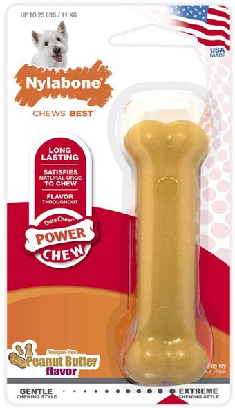 Nylabone Dura Chew Dog Bone - Peanut Butter Flavor - 0467