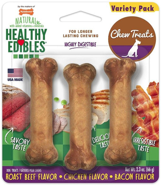 Nylabone Healthy Edibles Wholesome Dog Chews - Variety Pack - 4290