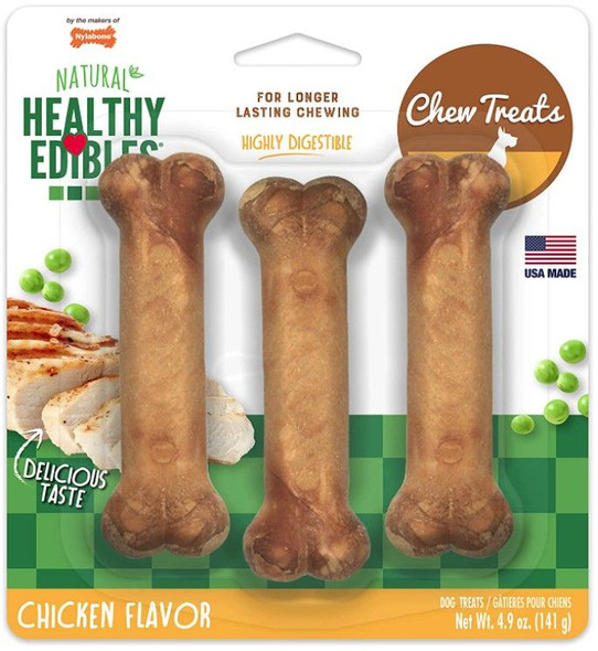 Nylabone Healthy Edibles Wholesome Dog Chews - Chicken Flavor - 3743