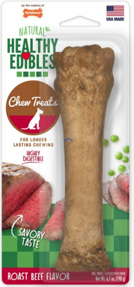 Nylabone Healthy Edibles Wholesome Dog Chews - Roast Beef Flavor - 6300