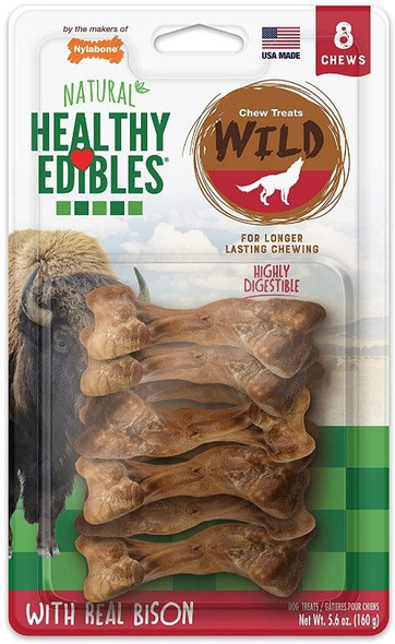 Nylabone Natural Healthy Edibles Wild Bison Chew Treats - 4755