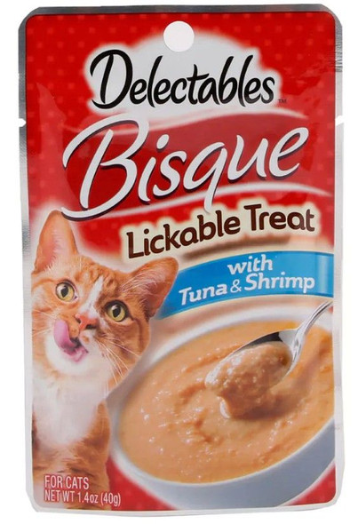 Hartz Delectables Bisque Lickable Cat Treats - Tuna & Shrimp 1.4 oz