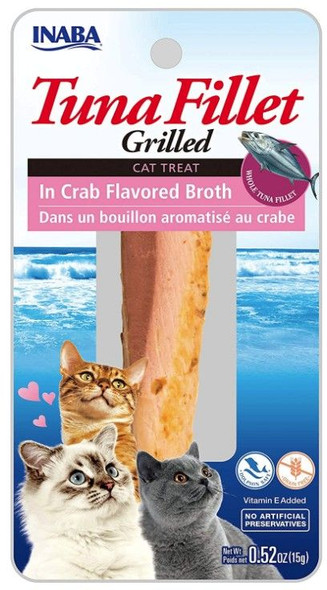 Inaba Tuna Fillet Grilled Cat Treat in Crab Flavored Broth 0.52 oz