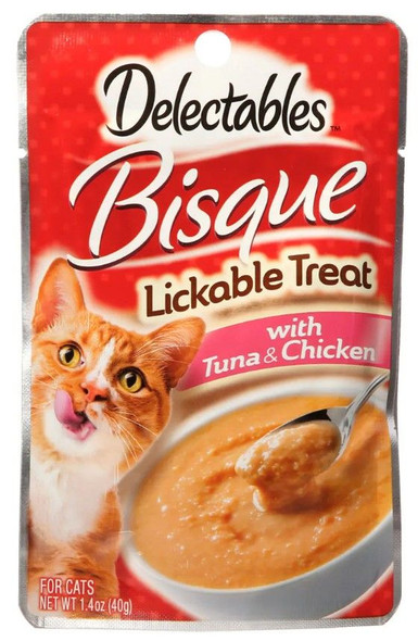 Hartz Delectables Bisque Lickable Cat Treats - Tuna & Chicken 1.4 oz