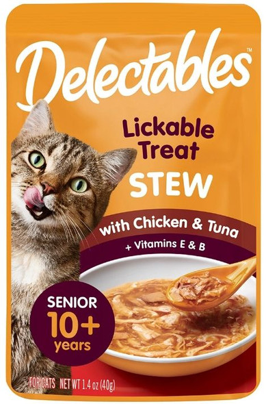 Hartz Delectables Stew Senior Lickable Cat Treats - Chicken & Tuna 1.4 oz