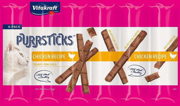 Vitakraft PurrSticks Chicken Treats for Cats 6 count